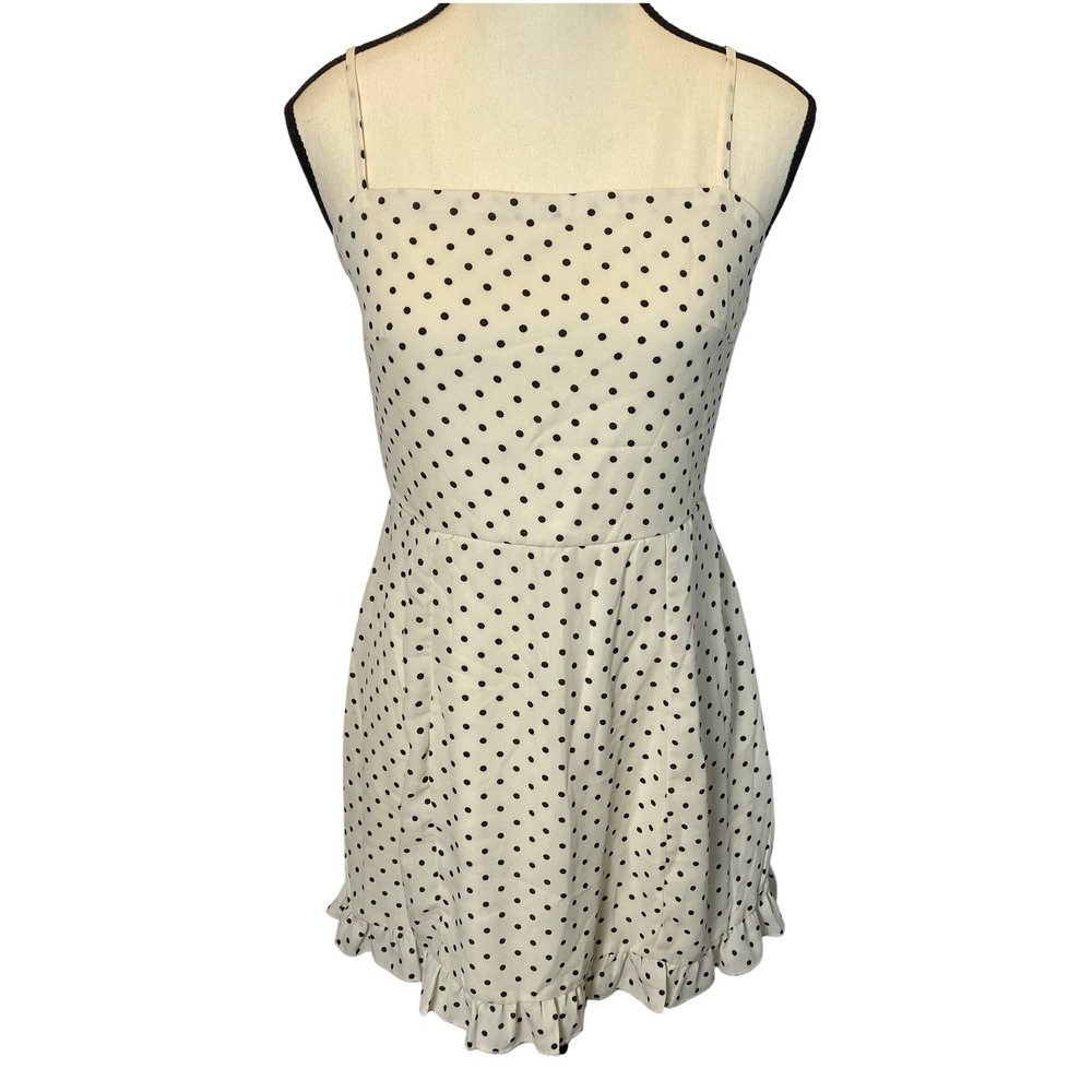 Altar'd State Polka Dot Mini Babydoll Dress Small Ruffle Hem Sundress‎ Y2K Style